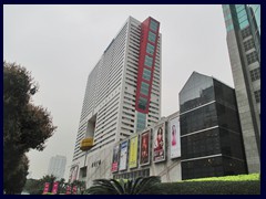 The colourful Panasonic building has yet another shopping mall.